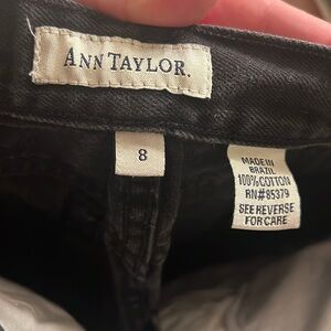 Vintage Ann Taylor size 8 100% cotton black denim